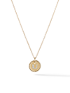 David Yurman Cable Collectibles Initial Pendant With Diamonds In Gold On Chain, 16-18 In U