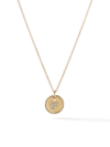 David Yurman Cable Collectibles Initial Pendant With Diamonds In Gold On Chain, 16-18 In Initial F