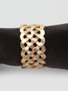 L'objet 4-piece Braided Napkin Ring Set In Gold
