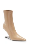 Jeffrey Campbell Combass Bootie In Natural/ Silver