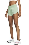 Nike Eclipse High Waist Running Shorts In Jade Smoke