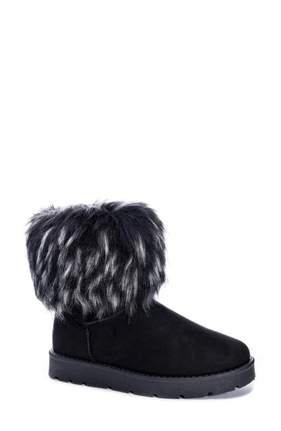 Dirty Laundry Sugar Hill Faux Fur Cuff Boot In Black