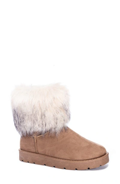 Dirty Laundry Sugar Hill Faux Fur Cuff Boot In Natural