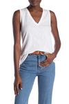 Madewell Whisper Cotton Vneck Tank In Optic White