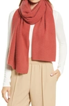 Nordstrom Cashmere Rib Scarf In Pink Cedar