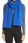 Nordstrom Cashmere Rib Scarf In Blue Surf