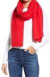 Nordstrom Cashmere Rib Scarf In Red Chinoise