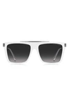 Marc Jacobs 58mm Rectangle Sunglasses In Ivory / Grey Shaded