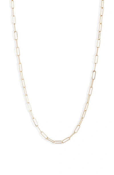 Zoë Chicco Small Paper Clip Chain Necklace In 14k Yg