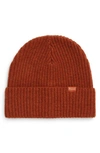 Madewell Chunky Merino Wool Cuff Beanie In Faded Rust