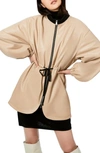 Bernardo Faux Leather Anorak In Cappuccino