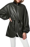 Bernardo Faux Leather Anorak In Dark Green