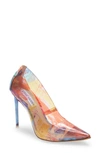 Steve Madden Vala Pointed Toe Pump In Red-orange