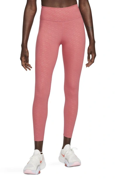 Nike High Waist Ankle Length Leggings In Pink
