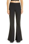 Stella Mccartney High-rise Flared Stretch-wool Pants In Black
