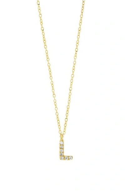 Bony Levy Icon Pavé Diamond Initial Pendant Necklace In 18k Yellow Gold - L