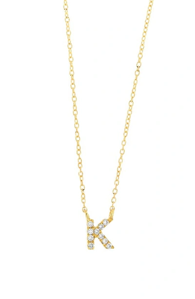 Bony Levy Icon Pavé Diamond Initial Pendant Necklace In 18k Yellow Gold - K