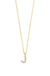 Bony Levy Icon Pavé Diamond Initial Pendant Necklace In 18k Yellow Gold - J