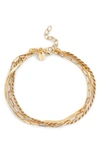 Argento Vivo Triple Chain Bracelet In Gold