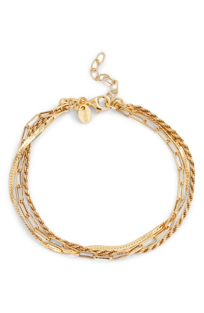 Argento Vivo Triple Chain Bracelet In Gold