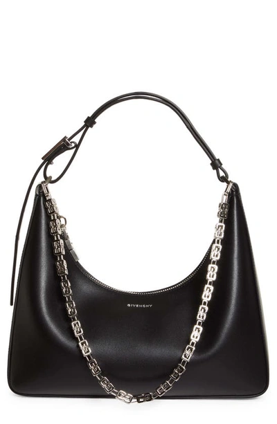 Givenchy Black Moon Cut Small Leather Shoulder Bag