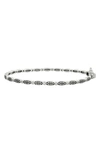 Freida Rothman Oh So Glamorous Marquise Pavé Hinge Bangle In Silver/black