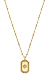 Sethi Couture Celeste Diamond Tag Pendant In Yellow