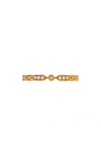 Sethi Couture Deco Mini Diamond Band Ring In Rose