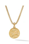 David Yurman 18k Yellow Gold Diamond Libra Amulet Pendant
