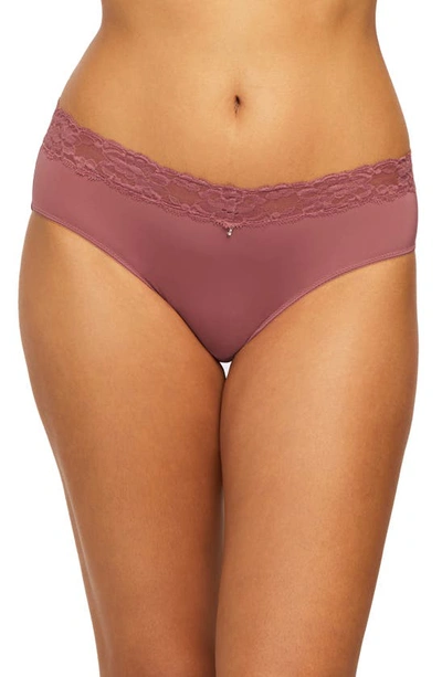 Montelle Intimates High Cut Lace Briefs In Mesa Rose