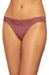 Montelle Intimates Lace Thong In Mesa Rose