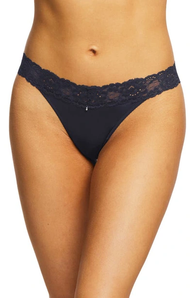 Montelle Intimates Lace Thong In Shadow