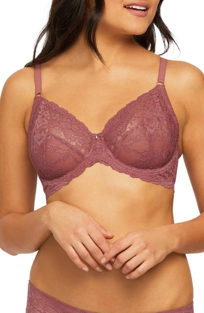 Montelle Intimates Montelle Intimate Muse Full Cup Lace Bra In Mesa Rose