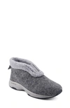 Easy Spirit Trepose Faux Shearling Lined Slipper In Light Grey