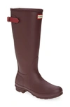 Hunter Original Tall Waterproof Rain Boot In Chestnut Crust/ Hayes Burgundy