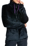 Roxy Tundra Fleece Full Zip Jacket In True Black