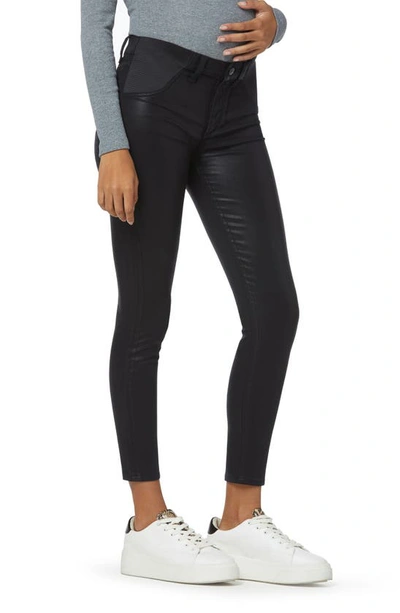 Joe's The Icon Coated Ankle Skinny Maternity Jeans In Black