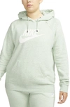 Nike Sportswear Essential Pullover Hoodie In Seafoam/ Heather/ White