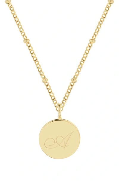 Brook & York Lizzie Initial Pendant Necklace In Gold A