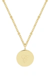 Brook & York Lizzie Initial Pendant Necklace In Gold C