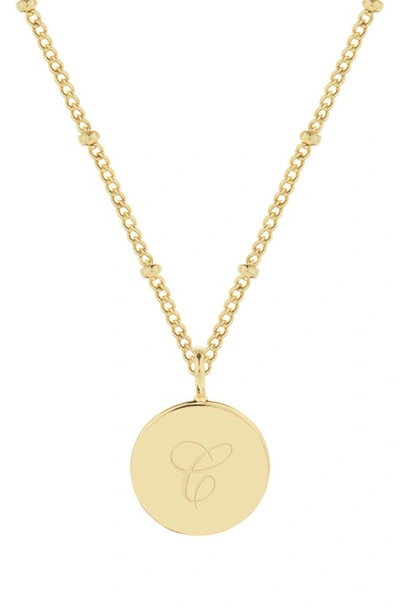 Brook & York Lizzie Initial Pendant Necklace In Gold C
