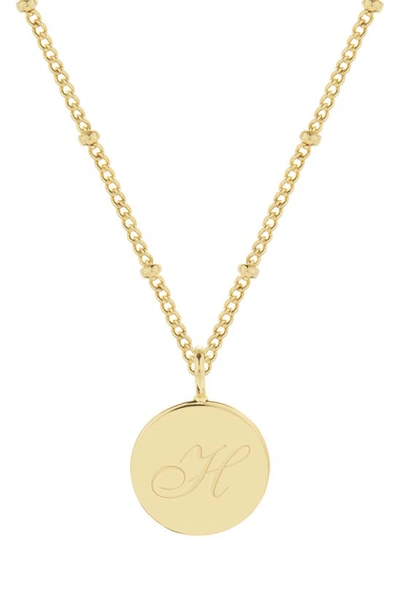 Brook & York Lizzie Initial Pendant Necklace In Gold H