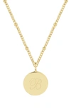 Brook & York Lizzie Initial Pendant Necklace In Gold B