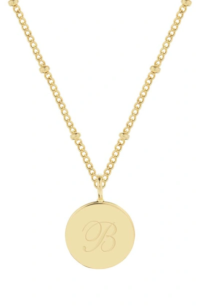 Brook & York Lizzie Initial Pendant Necklace In Gold B