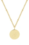 Brook & York Lizzie Initial Pendant Necklace In Gold G