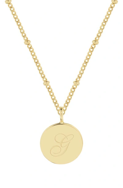 Brook & York Lizzie Initial Pendant Necklace In Gold G