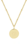 Brook & York Lizzie Initial Pendant Necklace In Gold D