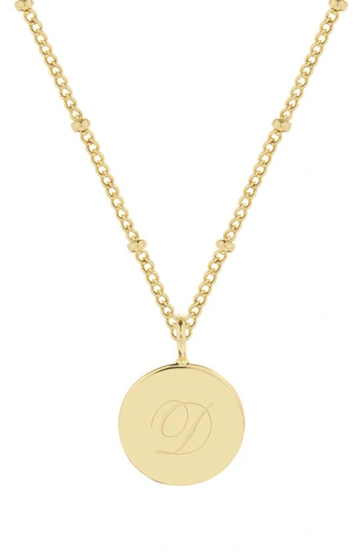 Brook & York Lizzie Initial Pendant Necklace In Gold D
