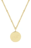 Brook & York Lizzie Initial Pendant Necklace In Gold F