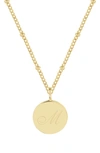 Brook & York Lizzie Initial Pendant Necklace In Gold M
